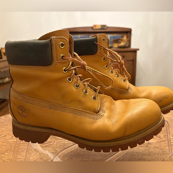 Timberland Premium Wheat Nubuck Men’s Leather Boots Size 10.5 M - Picture 9 of 16